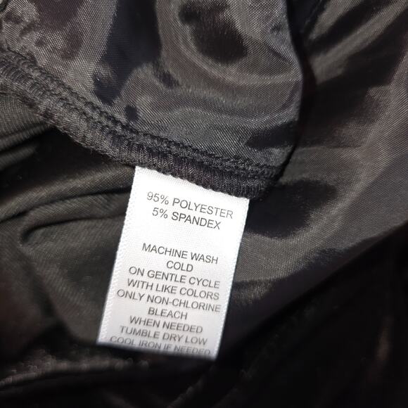 Calligraphie Black Velvet High Rise Wide Leg Pants Size XL Elastic Waist Trouser - Picture 7 of 7